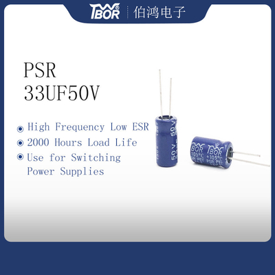 condensatore basso ad alta frequenza 6.3X11MM ISO9001 di 33uF50V esr