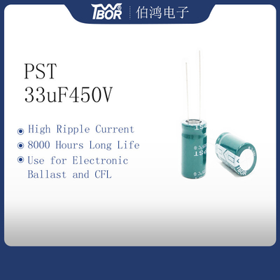 Condensatori della corrente ondulata del condensatore CFL dell'invertitore 33UF450V di 16X25MM alti