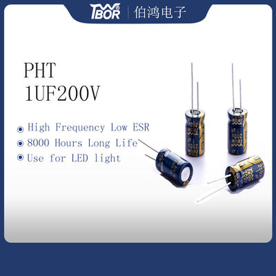 Condensatori elettrolitici di alluminio bassi di 1UF200V esr 6.3x11mm 8000 ore