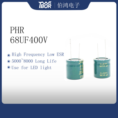 68UF400V tipo radiale condensatore della luce del LED