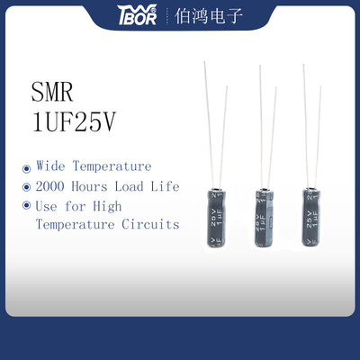 Condensatori elettrolitici 1UF25V 5X11mm del cavo radiale di ISO9001 RoHS