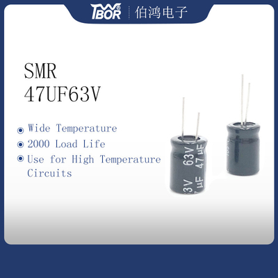 47UF63V grande capacità elettrolitica di alluminio miniatura dei condensatori 8x12mm