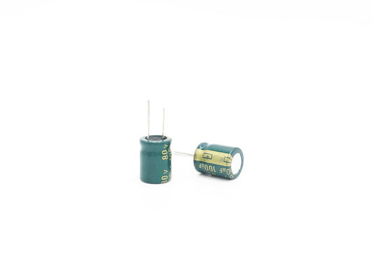 5000 ore di 100UF80V LED di condensatore 10X20MM ISO14001 della luce