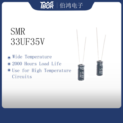 33UF35V tipo miniatura del cavo della parte radiale del condensatore 5x11mm 2000 ore
