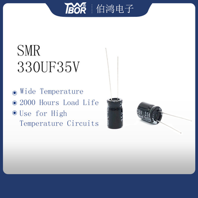 Condensatori elettrolitici radiali miniatura del condensatore 330UF35V 10X15mm della TW BOR