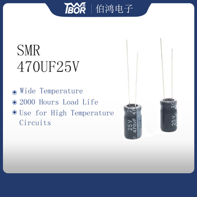 ore elettrolitiche miniatura dei condensatori 470uf 25v di 10X13mm le 2000 caricano la vita