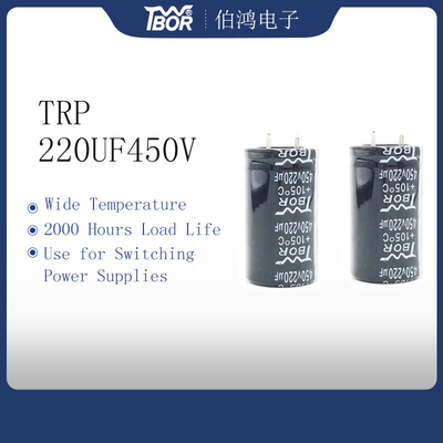Ampia rottura nera di temperatura in condensatore 450v 220uf TW BOR