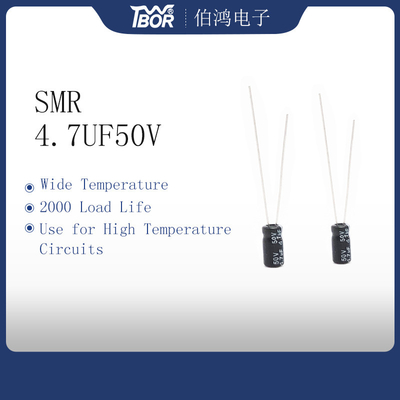 2000 ore caricano il tipo radiale il condensatore 4.7UF 50V 5x11mm del cavo di vita
