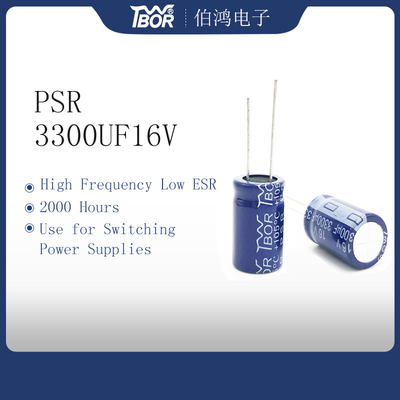 Condensatori elettrolitici 3300uF 16V esr dell'alluminio basso della TW BOR per potere di commutazione