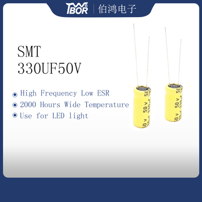 condensatore della luce di 13x20mm LED 2000 ore di condensatore di 330UF 50V