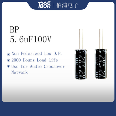 il condensatore dell'amplificatore audio 5.6uF100V di 10x16mm non ha polarizzato D.F. basso.
