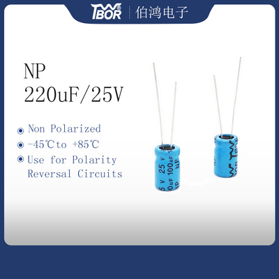 condensatore 8x12mm di amp dell'automobile 220uF25V per i circuiti di inversione di polarità